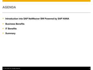 SAP NetWeaver BW Powered by SAP HANA | PPTX