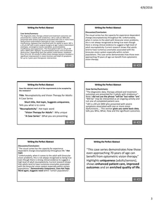 Writing the Perfect Poster Abstract in 20 Minutes or Less | PDF