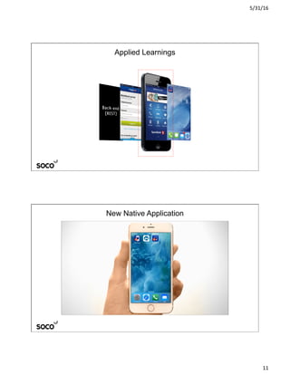 5/31/16	
11	
Applied Learnings
New Native Application
 