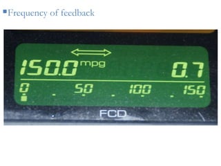Frequency of feedback
 