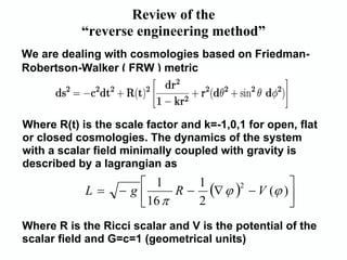 D. Vulcanov - On Cosmologies with non-Minimally Coupled Scalar Field and the "Reverse Engineering Method"