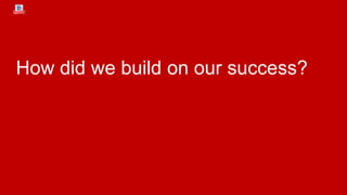 How did we build on our success?
 