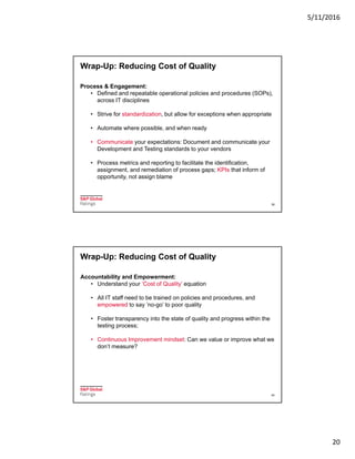 End-to-End Quality Approach: 14 Levels of Testing | PDF