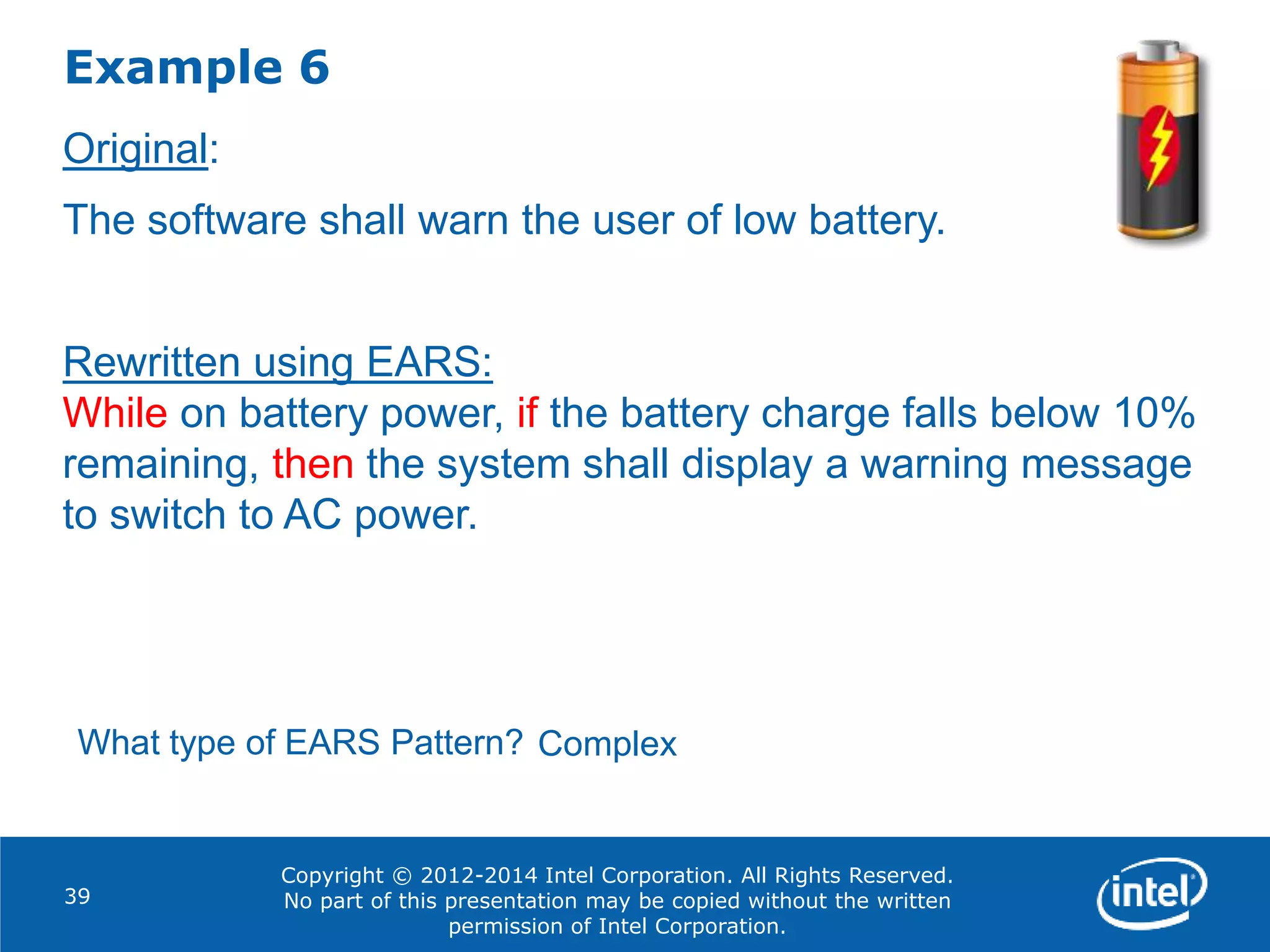 EARS: The Easy Approach to Requirements Syntax | PPTX