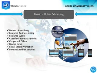 LOCAL COMMUNITY HUBS
Buzzin – Online Advertising
 