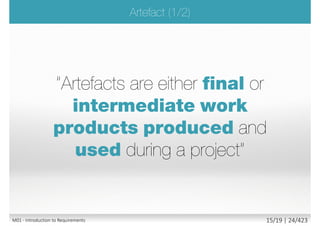 M01 - Introduction to Requirements 15/23 | 24/427
 