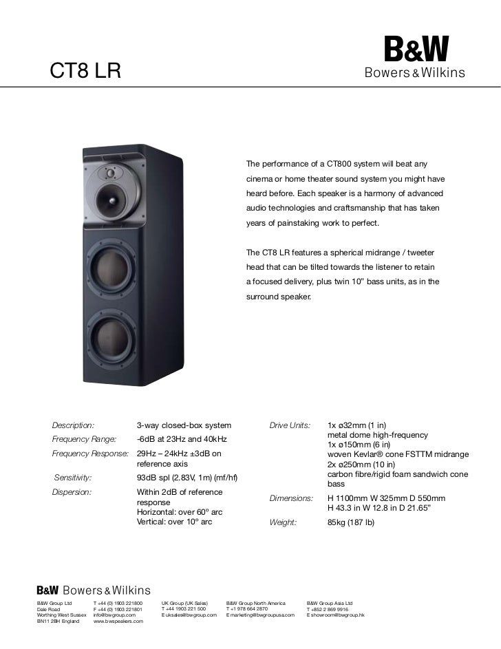 bowers and wilkins ct800