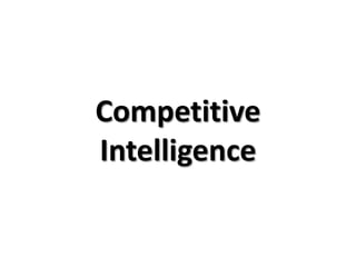 CompetitiveIntelligence<br />