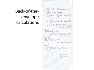 Back-of-the-envelopecalculations<br />