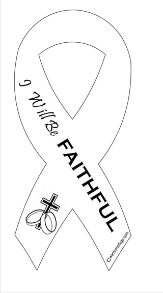 Male I will be Faithful Ribbon Decal