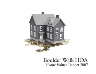 Boulder Walk HOA
Home Values Report 2007
 