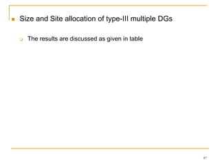  Size and Site allocation of type-III multiple DGs
 The results are discussed as given in table
87
 