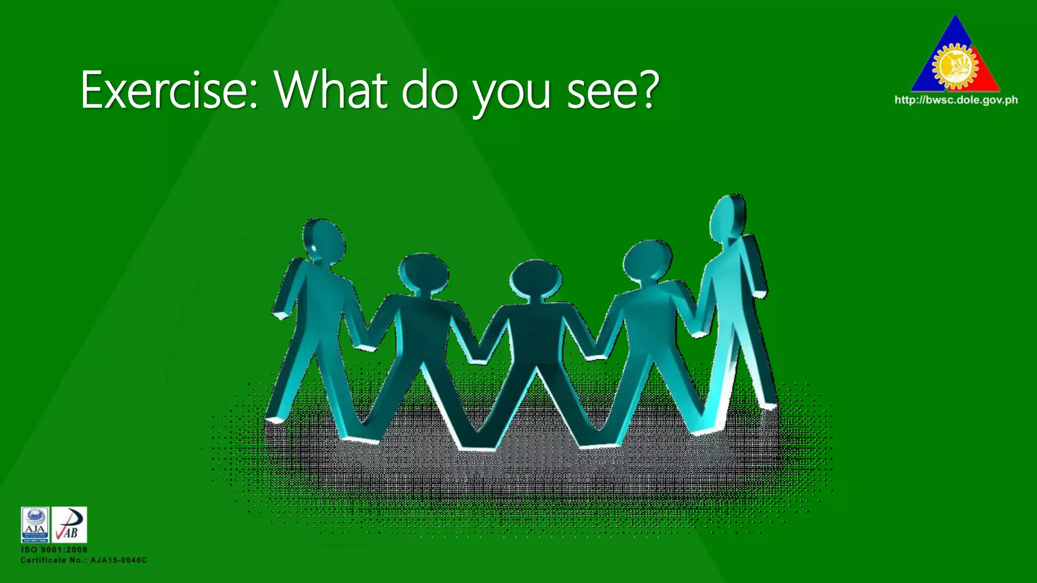 Exercise: What do you see?
 