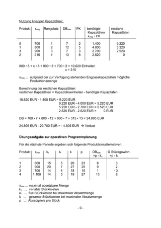 Bwl2 Ss2009 Mb VorläUfig