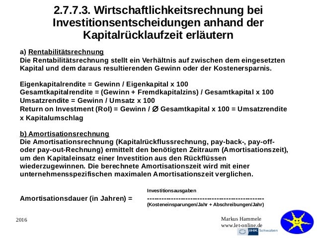 2.7. Kostenrechnung