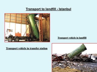 Transport to landfill - Istanbul
Transport vehicle in transfer station
Transport vehicle in landfill
 