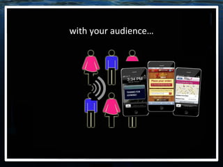 with your audience… 