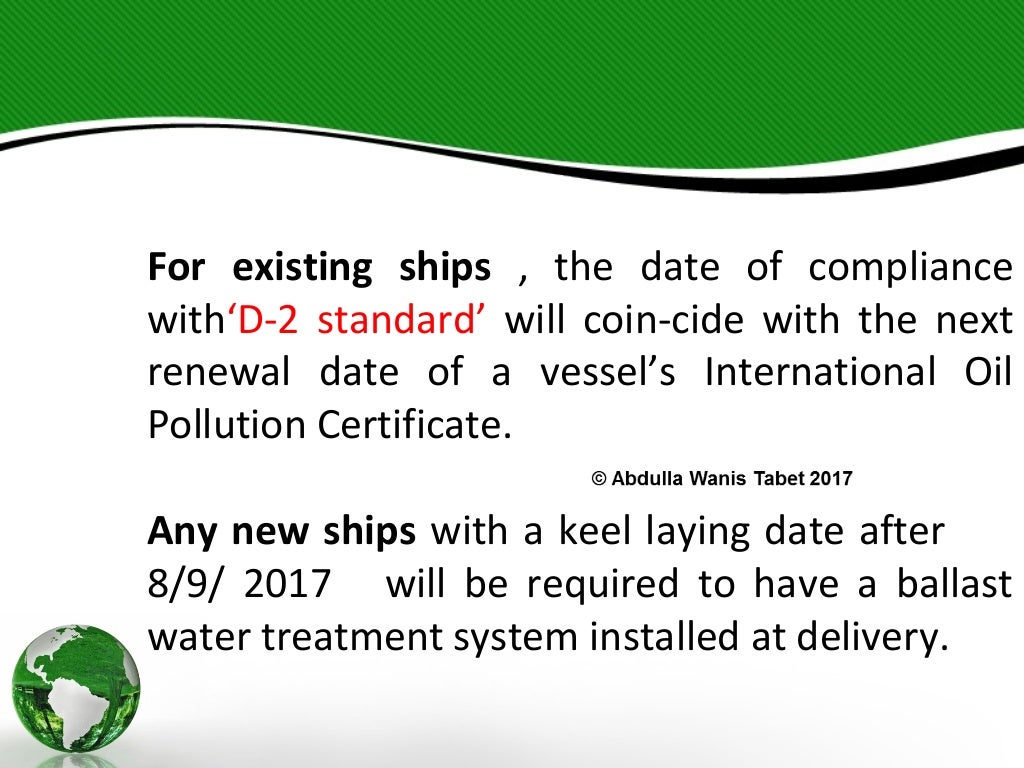 IMO's Ballast Water Management Convention 2004