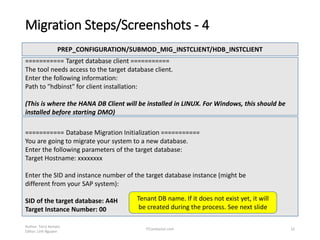 BW Migration to HANA Part 2 - SUM DMO Tool for SAP Upgrade & Migration ...