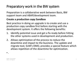 BW Migration to HANA Part1 - Preparation in BW System | PDF