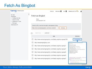 Your data, always fully provided.
 