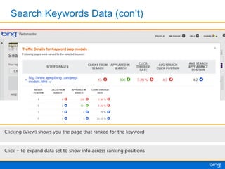 Bing Webmaster Tools Overview