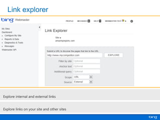 Bing Webmaster Tools Overview