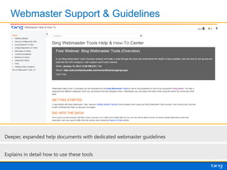 Bing Webmaster Tools Overview