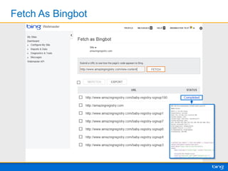 Bing Webmaster Tools Overview