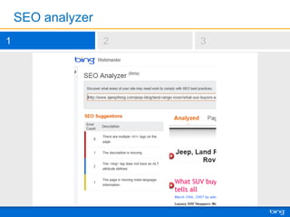 Bing Webmaster Tools Overview