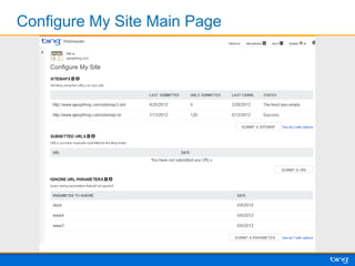 Bing Webmaster Tools Overview