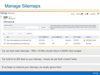 Bing Webmaster Tools Overview