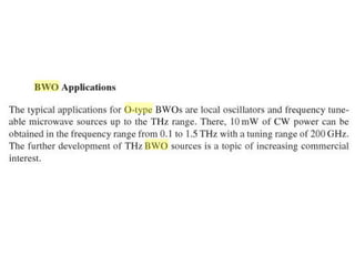 backward wave oscillator