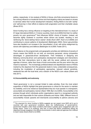 The role of NGOs and civil society in development and poverty reduction ...