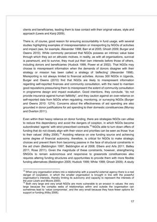 The role of NGOs and civil society in development and poverty reduction ...