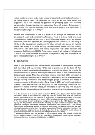 The role of NGOs and civil society in development and poverty reduction ...