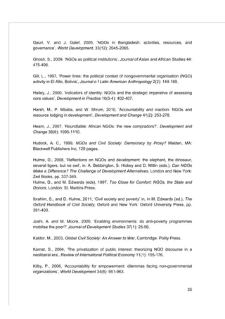 The role of NGOs and civil society in development and poverty reduction ...