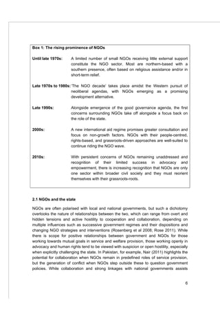 The role of NGOs and civil society in development and poverty reduction ...