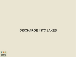 DISCHARGE INTO LAKES
 