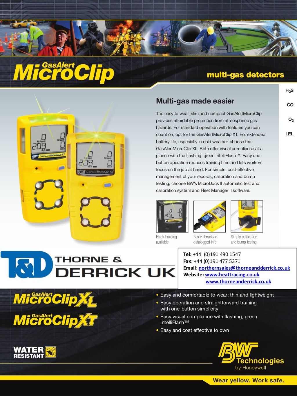 BW Technologies Gas Alert Micro Clip XL Multi Gas Detector Brochure