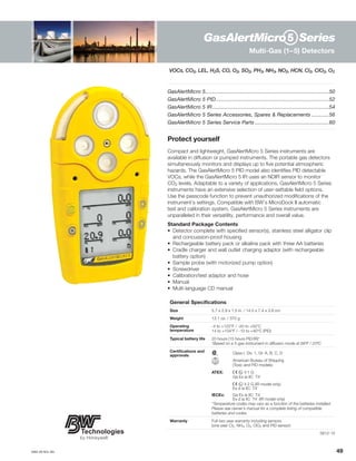 BW Technologies Portable Gas Detectors Product Brochure | PDF