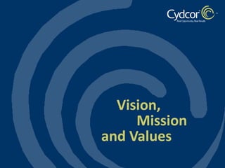 Vision,
     Mission
and Values
 