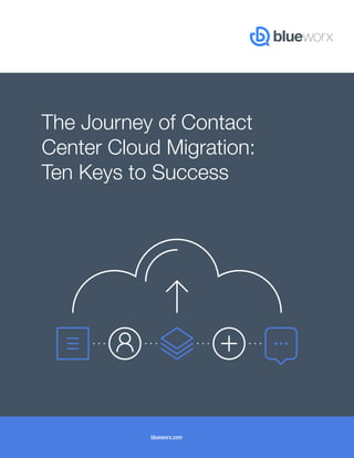 blueworx.com
The Journey of Contact
Center Cloud Migration:
Ten Keys to Success
 