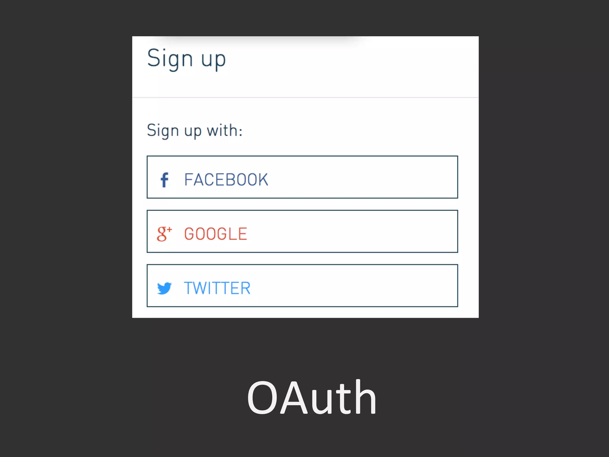 OAuth	
  
 