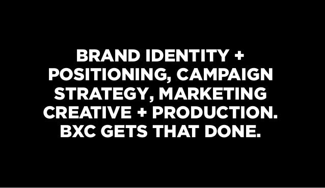 BXC branding marketing portfolio 2019