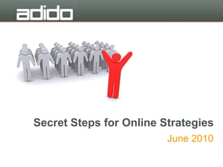 Secret Steps for Online Strategies June 2010 