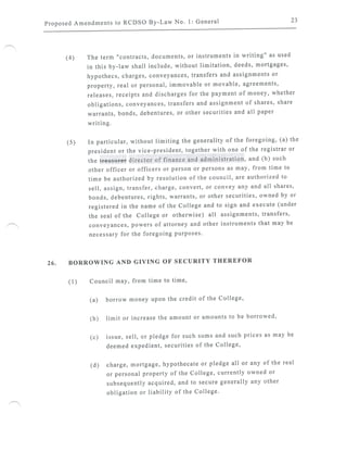 By-Law Changes