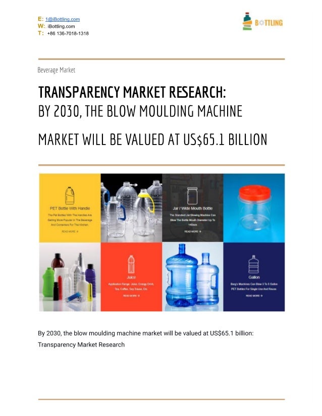 By 2030, the blow moulding machine market will be valued at us$65.1 billion
