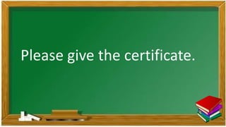 Please give the certificate.
 