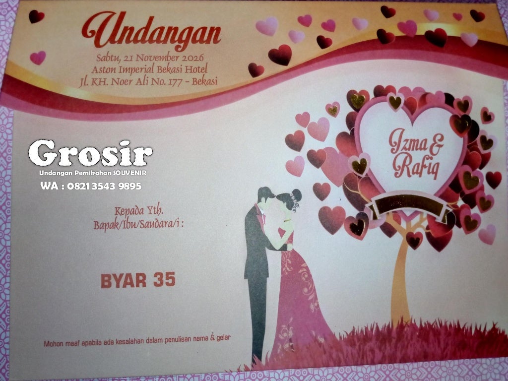 [PROMOSI] Harga Kartu Undangan Pernikahan Bima , 0821 3543